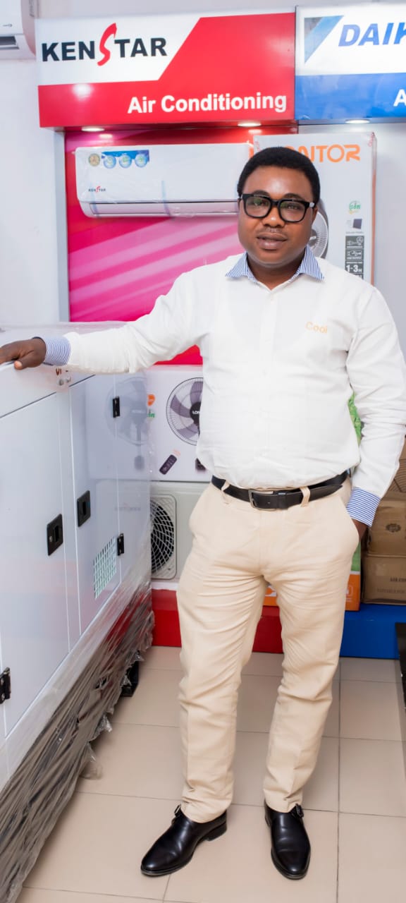 A member of the group team in the showroom